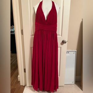 Burgundy long formal dress